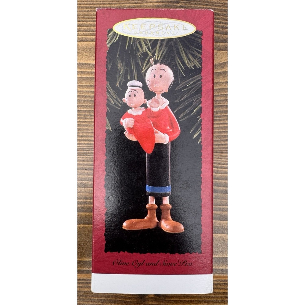 Hallmark Keepsake Olive Oyl & Swee'Pea Popeye Ornament 1996 QX5481 Box